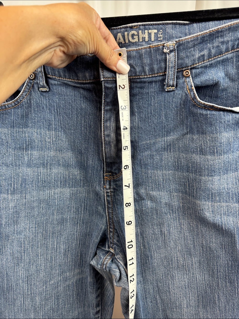New York & Company Straight Leg Jeans Size 16 Tall Medium Wash Denim - Picture 7 of 12